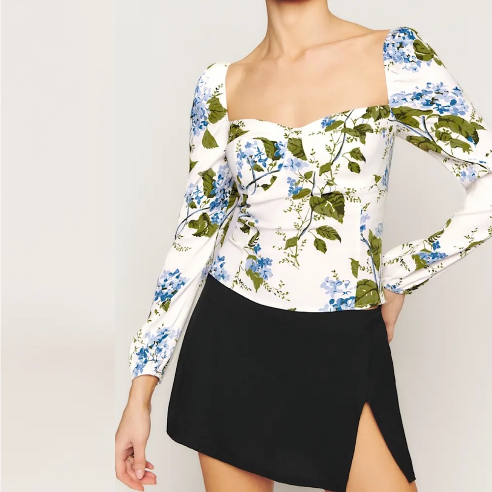 Reformation blouse: Reign Top in Riviera size 0
